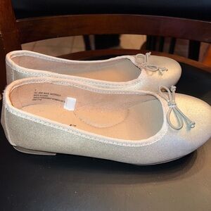 Cat & Jack  slip on gold, shimmer kids, ballet flats 1